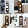 thumbnail image 7 of ALISENED 4 Cube Tall Skinny Bookcase, Narrow Organizer Shelf, Wood Corner Bookshelf, Storage Shelves, 7 of 7