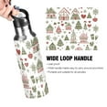 thumbnail image 4 of Yayeee 20oz Double Wall Stainless Steel Water Bottle with Flip Straw, Green Nordic Christmas, 4 of 7