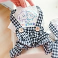 thumbnail image 5 of Fade-Less Dog Jumpsuits - Breathable Four Legs Grid Pet Overalls Dress for Decorative Looks, 5 of 8