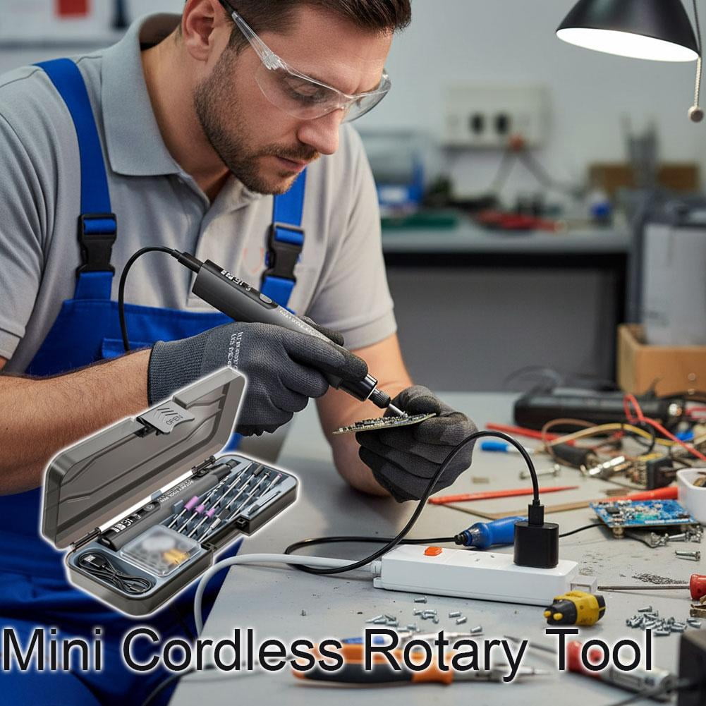 Electric Mini Grinder,Cordless Engraving Pen with 6-Speed Adjustable&LED Display,Mini Rotary Tool and Cordless Engraver for Craft Multi-Function Glass Etching Kit for Metal, Wood