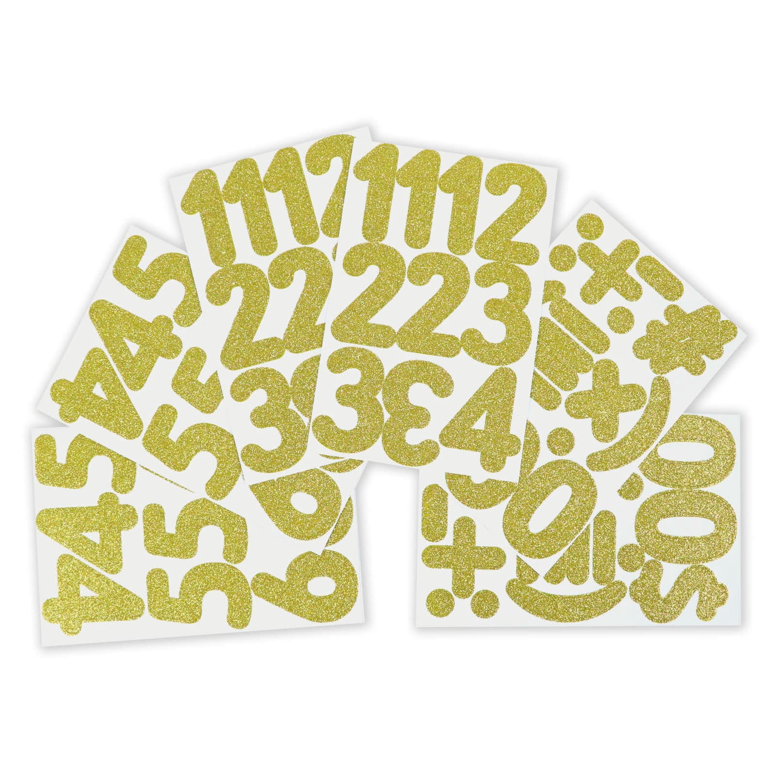 Recollections Gold Glitter Rounded Number Stickers, 12 Pack
