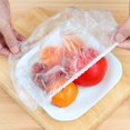 thumbnail image 4 of 100pcs Disposable Food Cover, Food Wrap Storage Cover, Elastic Food Cover Bag, Kitchen Refrigerator Leftover Rice Fruit Food Plastic Sealed Fresh Cover, Anti-odor Leak-Proof Dust-proof Freezer Cover,, 4 of 5