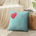thumbnail image 3 of LALILO Throw Pillow Covers Bicycle With Colorful Balloons Love Heart Cushion Cover 18" x 18", 2 Pack, 3 of 6