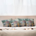 thumbnail image 7 of Ambesonne Ethnic Throw Pillow Cover 4 Pack, Mandala and Peacock Feathers, 20", Multicolor, 7 of 7