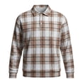 thumbnail image 4 of IWRICH Waffle Plus Size Polo Shirts for Men Long Sleeve Big and Tall Shirt Casual Collared T Shirts Textured Knit Tops 36-Light Gray XL, 4 of 4