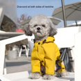 thumbnail image 3 of Methold Impermeable para viajar, caminar, senderismo, impermeable para mascotas, Poncho reutilizable de PVC, chubasquero de 4 patas, rayas Type2 NO2, 3 of 6
