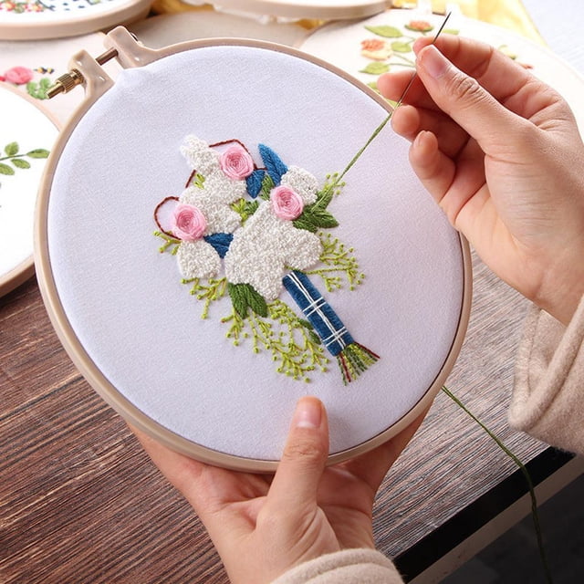 de , flores de de cinta de seda, de inicio de , 30x30 Azul Hugo Ribbon Cross Stitch