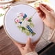 thumbnail image 1 of Kit de Inicio de Bordado con Patrón de Flores, Manualidades de Punto de Cruz, Decoración de Hogar / Pared / Restaurante / Hotel de Bricolaje - 30x30cm Azul Macarena Ribbon Cross Stitch, 1 of 8