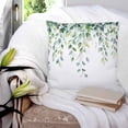 thumbnail image 3 of Sage Green Eucalyptus Leaves 16x16 Pillow Covers Set of 2, Farmhouse Spring Botanical Throw Pillow Covers Decorative Couch Cushion Case, Microfiber Square Pillowcases for Bedroom Car Living Room, 3 of 7
