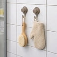 thumbnail image 6 of Strong Hold Vacuum Suction Cup Hooks Shower-Kitchen Walls Organizer Loofah Set of 2 Tan, 6 of 6