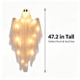 thumbnail image 6 of Light Up Hanging Ghost Decor Halloween Tulle Ghost Outdoor Decor Halloween Decorations 47.20IN Large Halloween Ornament Tall Floating Ghost Decor for Tree Porch and Lawn Decoration, 6 of 9