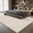 thumbnail image 5 of Buganda Soft Area Rugs, Low Pile Area Rug for Living Room Bedroom, Non Slip Washable Decor Carpet, 5'x8', Beige, 5 of 6