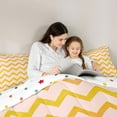 thumbnail image 5 of Feelyou Orange Stripes Waves Queen Comforter Set, Teen Kid Abstract Bedding Set, 3pcs, 5 of 8