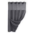 thumbnail image 1 of Cortina de ducha lavable, resistente a desgarros, multifuncional, accesorios para hotel y mujer. Gris, 1 of 9