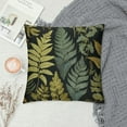 thumbnail image 2 of COMIO  Throw Pillow Cover Green Floral in Vintage Style Leaves and Herbs Botanical Boxwood Seeded Eucalyptus Fern Maidenhair Black Decorative Throw Pillow Cushion Case Pillowcase, 2 of 5