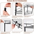 thumbnail image 3 of Organizador de Baño Esquinero para Regadera sin Taladro, Estante de Ducha con 4 Repisas Removibles y Ajustables, Fácil Instalación, Revestimiento Antióxido, Ideal para Esquina de Bañera y Azulejo, 3 of 4