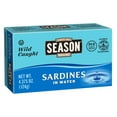 thumbnail image 2 of (12 pack) Season Sardines in Water, Salt Added, 4.375 oz Can, 2 of 7