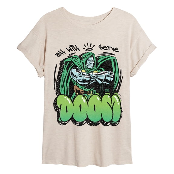 Fantastic Four - Doom Street - Juniors Oversized Graphic T-Shirt