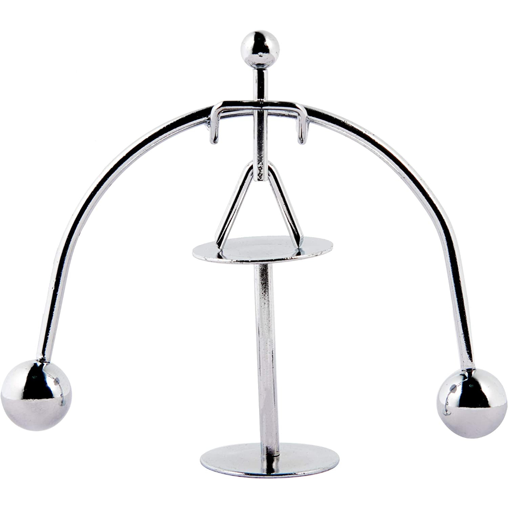 PEACNNG Mini Steel Balance Toy Weightlifter Art Balance Toy