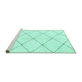 thumbnail image 2 of Ahgly Company Machine Washable Indoor Rectangle Solid Turquoise Blue Modern Area Rugs, 2' x 4', 2 of 4