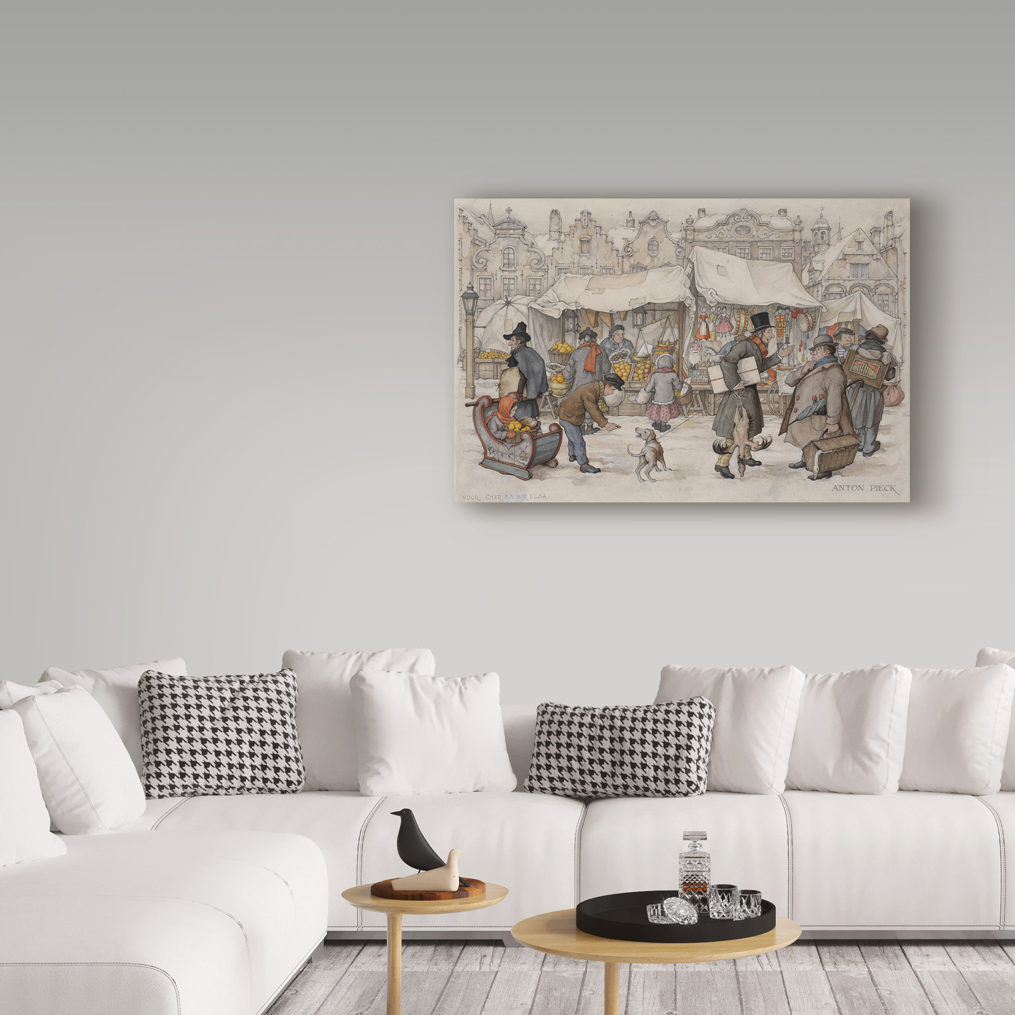 Trademark Fine Art 'Christmas Market' Canvas Art by Anton Pieck