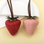 Three-Dimensional Strawberry Keychain Bag Charm, Red