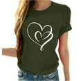 thumbnail image 2 of Rezuofi 1 Pcs Womens Valentine's Day T Shirt Cute Love Heart Graphic Tee Summer Casual Short Sleeve Crewneck for Her, 2 of 8