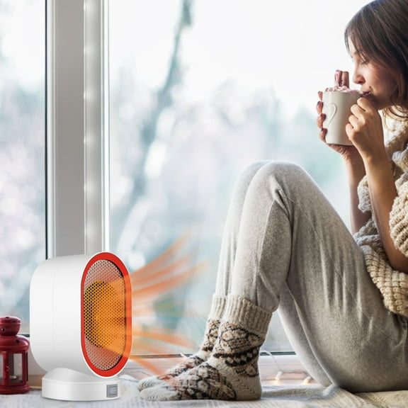 Lingouzi Mini Desktop Electric Space Heater - Portable Space Heaters Office Personal Desk Heaters With Overheat Protection - Fast Heating Portable Electric Heater for Office Room Desk Indoor Use