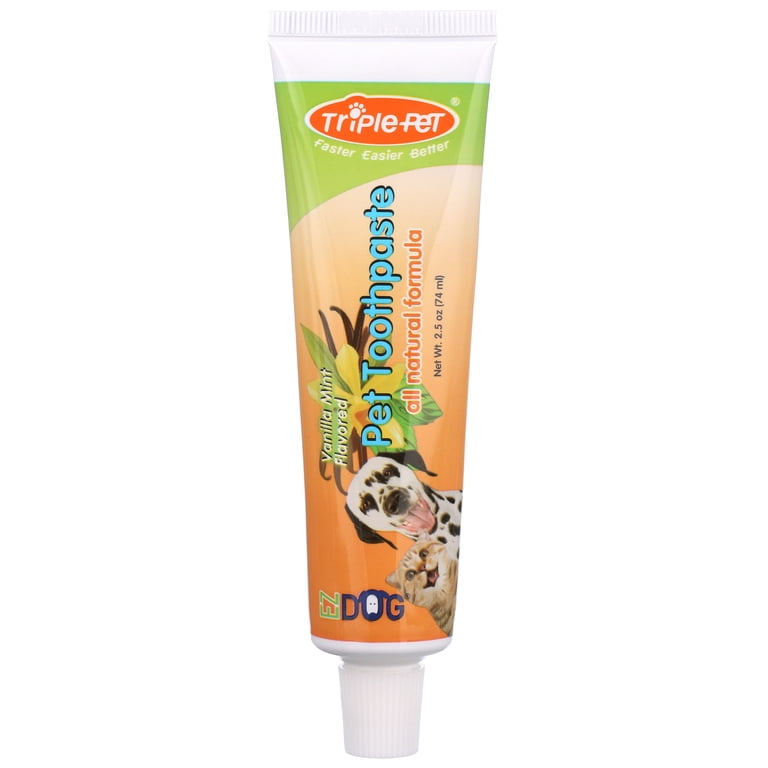 Triple Pet EZ Dog Dental Kit with Finger Brush and Dog Toothpaste