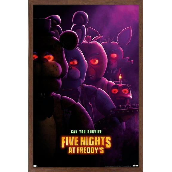 Five Nights at Freddy's Movie - Teaser One Sheet Wall Poster, 14.725" x 22.375" Framed