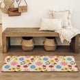 thumbnail image 4 of Pioneer Flower Floral Print Pattern Bathroom Rugs Mat, Non Slip Microfiber Bathroom Rug with Rubber Backing, Soft Mats for Bathroom Floor Tub Shower, 17"x47", 4 of 5