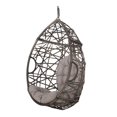 thumbnail image 4 of SEGMART Indoor Outdoor Wicker Swing Egg Chair, Hammock Hanging Chair Nest Basket with Removable, Washable Cushions, Pillow for Bedroom, Balcony, Garden, Poolside, Grey, 4 of 11