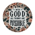 thumbnail image 2 of PIKWEEK  With God All Things Are Possible Fitted Round Table Cloth Inspirational Quote Branches Flowers Elastic Stretch Tablecloth, 2 of 7