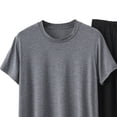 thumbnail image 5 of BaoFuBaoMei Pajamas for Men 2 Piece Set Big and Tall Crew Neck Lounge Sets Short Sleeve Top and Shorts Sleepwear Sets Comfy Soft Loungewear with Pockets, 5 of 5