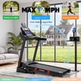 thumbnail image 6 of 5HP Dual Motor Folding Treadmill for Home, 0–20% Auto Incline, Max 12 MPH Portable Running Machine, 300 lbs Weight Capacity, 64+7 Workout Programs, Walking & Running Treadmill, 6 of 16