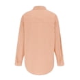 thumbnail image 4 of CAIXIA Women's Striped Casual Blouse Loose Fit Long Sleeve Cardigan Top for Everyday Comfort Blouses For Women Business Casual,Orange, 4 of 4