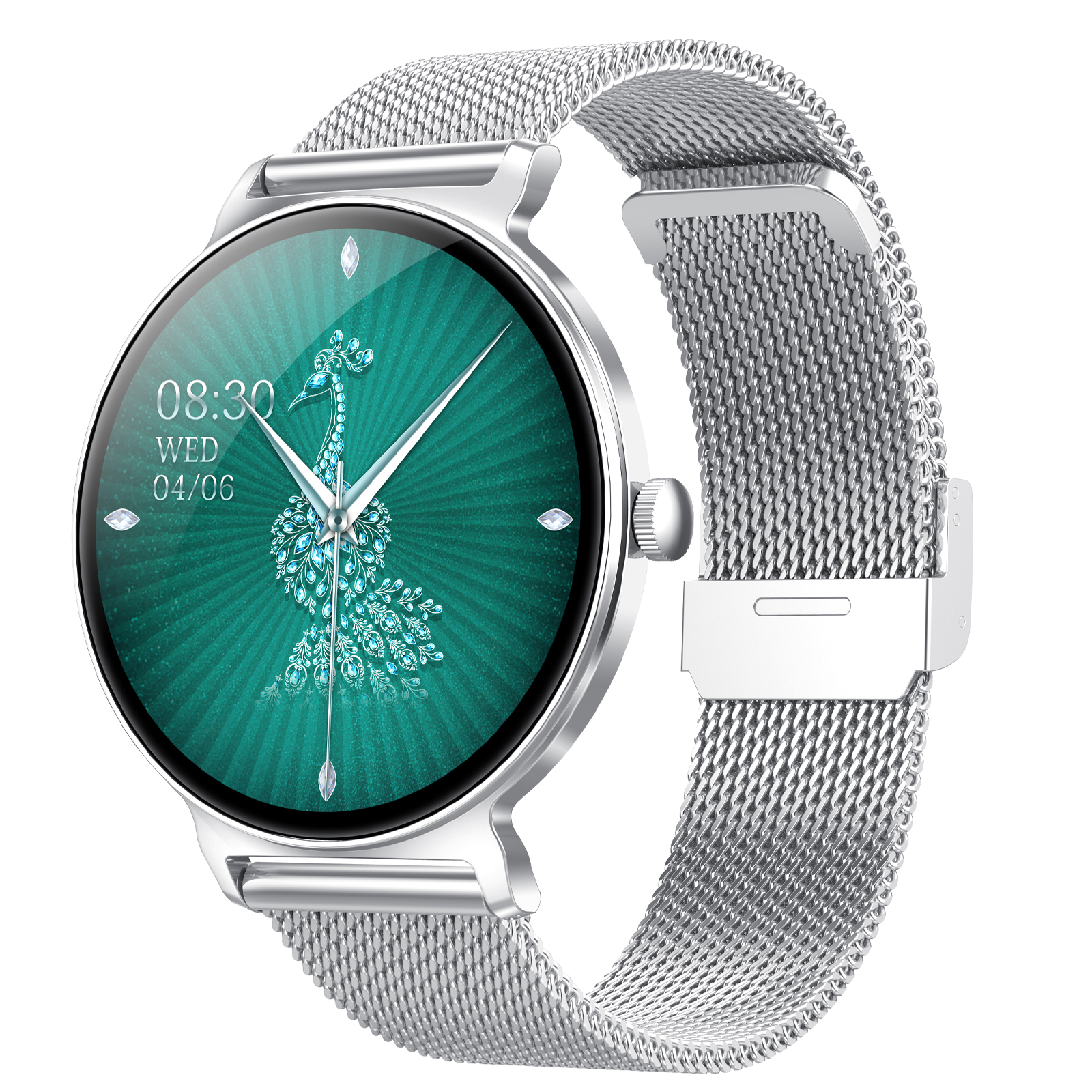 Tikland Smart Watch for Women 1.27 inch Silver photo 5