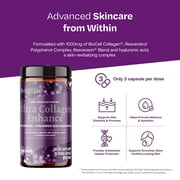 ResVitale Ultra Collagen Enhance - Anti Aging Skin Care and Joint Supplement with Hydrolyzed Collagen Peptides, Hyaluronic Acid, Resveratrol, Grape Seed Extract and Dermaval Bioactive Blend, 90 Caps