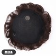 thumbnail image 3 of Benehair 100% Human Hair Top Toupee Piece Mans Wig Clip in Hairpiece Indian Remy Hair Replacement System Wigs Clip In Brown, 3 of 8