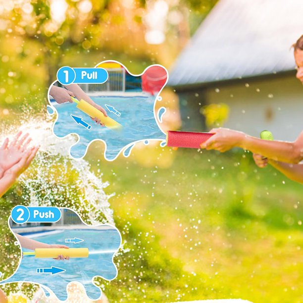 Sehao Pack Foam Water Blaster Set Pool Toys Water Guns For Kids Water