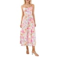 thumbnail image 3 of Women's Summer Midi Dress, Casual Sleeveless Floral Print Flowy A-Line Tank Dress, 3 of 10