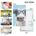 thumbnail image 7 of Cow with Glasses Cotton Face Towels Absorbent Hand Towel Soft Bathroom Towel for Kitchen Hotel Decoration, 7 of 7