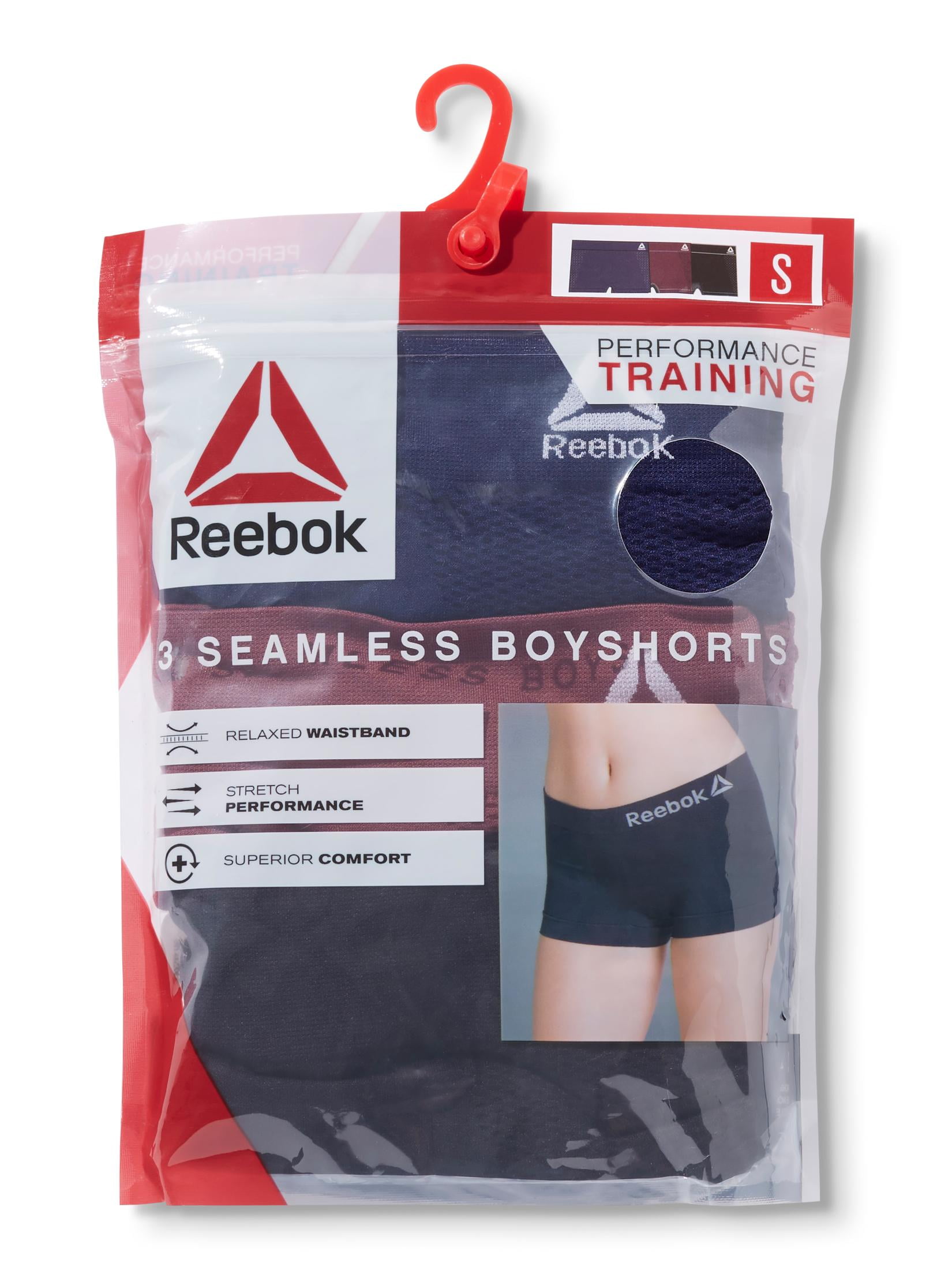 Reebok Performance Training Seamless Boyshort Panties of 3
