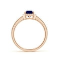 thumbnail image 2 of ANGARA Natural 1.05 ct Blue Sapphire Engagement Ring with Diamond Halo in 14K Rose Gold for Women (Size-7x5mm) | September Birthstone, Anniversary, Jewelry Gift for Women | Natural Sapphire Ring, 2 of 9