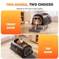 thumbnail image 4 of Ferhtm 38L XL Stainless Steel Cat Litter Box with Lid, Enclosed Kitty Litter Box Odor Control, Covered Metal Litter Box for Large Cats, 3-in-1 Convertible Design, Front Entry and Top Exit, 4 of 8