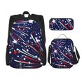 thumbnail image 1 of Balery Red White Blue Fireworks 1 Mochila Escolar 3 en 1 para Niños - Mochila Resistente con Lonchera Térmica y Estuche - Mochila Escolar para Niños y Niñas, 1 of 7