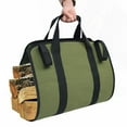 thumbnail image 2 of Canvas Log Carrier Bag, ed Durable Wood Tote, , Extra Large Firewood Holder with Handles for Camping, 2 of 10