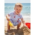 thumbnail image 5 of BemeyourBBs Newborn Baby Boy Girl Lobster Outfits Crayfish Crab Romper Infant Summer Clothes Stripe Print Embroidery Short Sleeve Lapel Button Down Jumpsuit, 5 of 9
