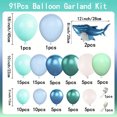 thumbnail image 2 of Kit de arco de globos con forma de tiburón con temática oceánica, 91 piezas, con látex de 5 a 18 pul, 2 of 2