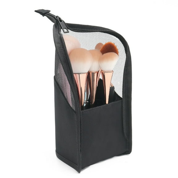 Travel Makeup Brush Bag Waterproof Stand Up Essence Eye Cream Bottle